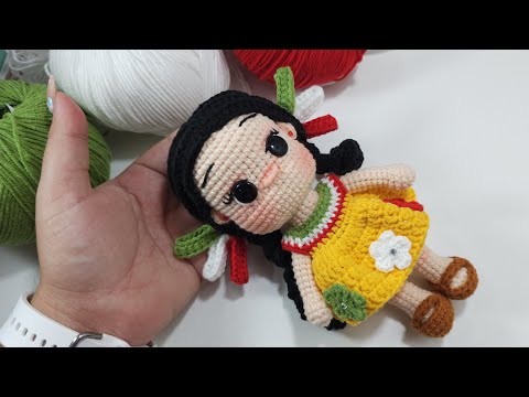 Amigurumi Muñeca Mexicana María - 1ra Parte Paso a paso - Mexican crochet doll