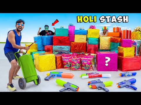 Opening Biggest Holi Stash Ever - होली का सबसे बड़ा ख़ज़ाना | Mystery Boxes Worth ₹ 500000/-