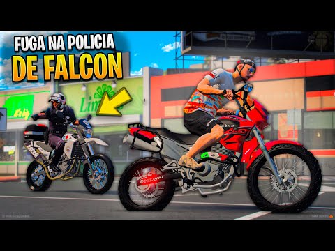 FUGA ENTRE AMIGOS - TENTANDO DAR FUGA DE HONDA FALCON  - GTA V