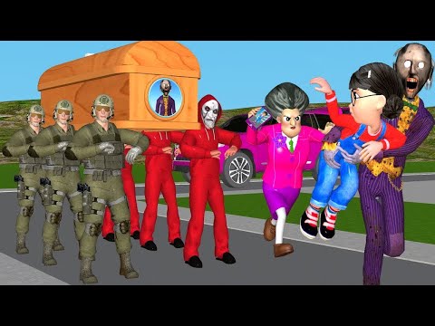 Scary Teacher 3D Dednahype and Soldier Rescue Tani in hand GrannyJoker with Miss T Coffin Dance