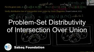 Problem on Distributivity of Intersection Over Union of Sets