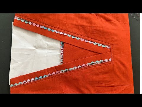 Neck Design with lace and fabric patti || Trending neck design  | Sarabjit kaur saini
