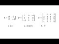 Matrix Operations and Determinants