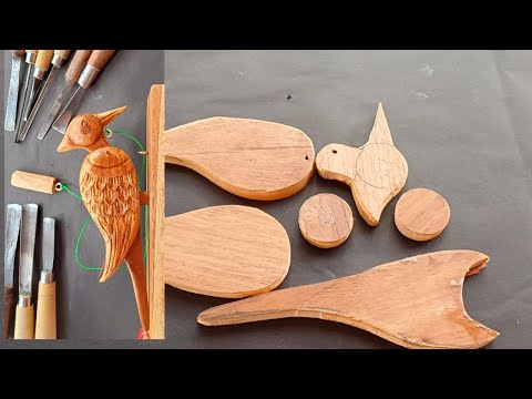 Wooden Wood Pecker Door Bell Making