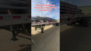 Securing metal roofing #cdllife #longhaultrucker #flatbedgang #trucker