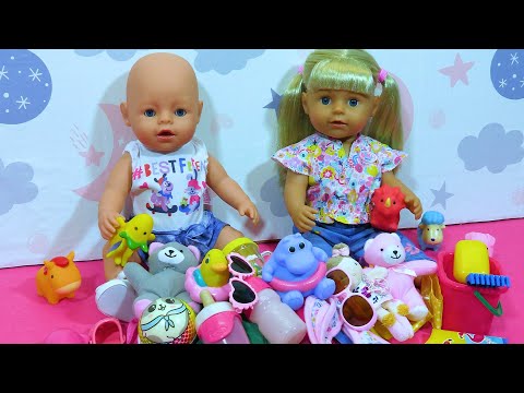 🌈 APRENDE a preparar la MALETA 👜 de la PLAYA ⛱️ con Baby Born Emma y Sara 👶👧