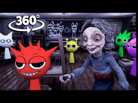 Sprunki CAUGHT Red Handed with the Teacher's Pointer in 360 VR!