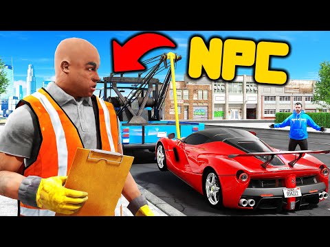 Fake NPC Tow Truck Driver Steals Cars In GTA 5 RP