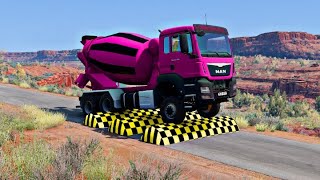 Trucks vs 3 Speed Bumps #2 | BeamNG.DRIVE