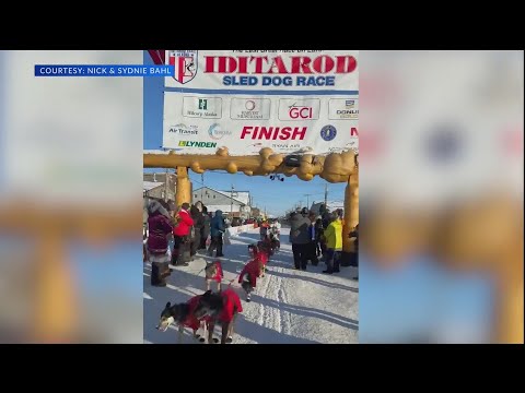 YouTube video thumbnail: North Dakota Woman Finishes Iditarod Sled Dog Race