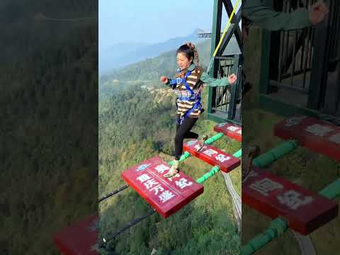 Bungee Jumping With Rope In Beautiful Place:Asmr Bungee Jumping#travel#funny