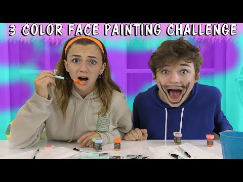 3 COLOR FACE PAINTING CHALLENGE | We Are The Davises