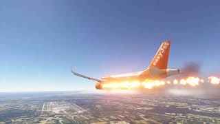 easyjet A320 Emergency Landing at Munich Airport (Engine Fire)