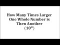 Understanding Multiplicative Comparisons
