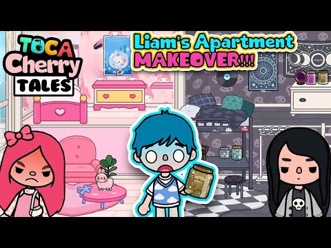 Cherry and Vidia gives Liam's Apartment a MAKEOVER! - Let's Play Toca Life World!