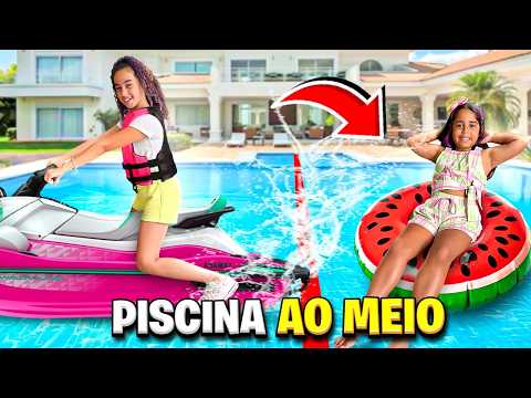 DIVIDIMOS A PISCINA AO MEIO E O ÚLTIMO A SAIR DA METADE DA SUA PISCINA VENCE!