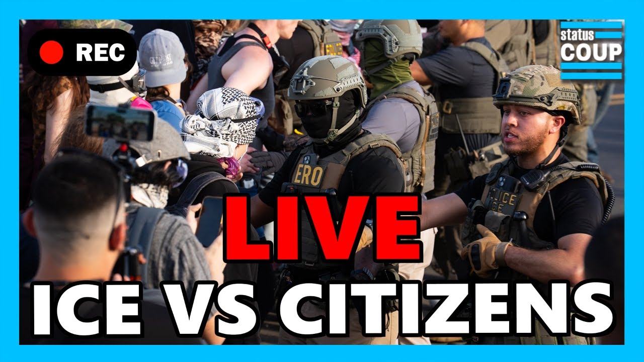 🚨BREAKING: ICE ATTACKS Protesters, Pushes Into Oncoming MEGA TRUCKS
