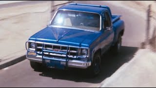 '77 GMC K-1500 chases motorcycles
