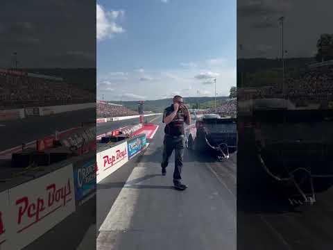 320 MPH!! 12K Hp Nitro Funny Car starting line view. #chadgreen #nhra #topfuel