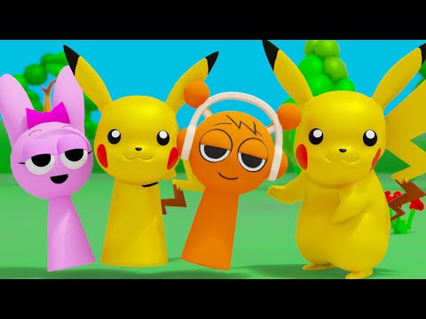 LEGO POKEMON Pikachu ⚡ meets SPRUNKI 🤖 | Funny Animation 😂