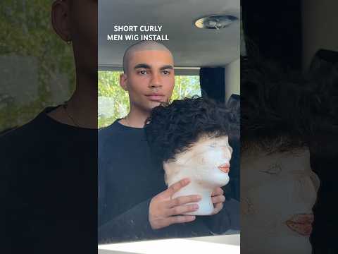 HOW TO INSTALL A FULL LACE WIG 🖤🔥 #curlywig #menwig #wigtutorial #wiginstall