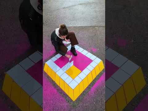 عبقرية فن الشارع! 🎨 ابتكار روائع فنية بالبلاط