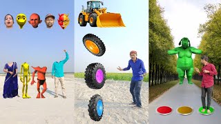 Jocker, alien, cute boudi vs me head matching /wheel to car/red,yellow,green button to- Vfx video