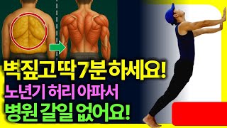 벽에서 딱 7분! 허리 아파서 병원 갈일 없습니다![신전운동,허리스트레칭, 허리통증,디스크,척추]
