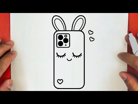 كيف ترسم هاتف كيوت وسهل خطوة بخطوة / رسم سهل / تعليم الرسم للمبتدئين || Cute Phone Drawing