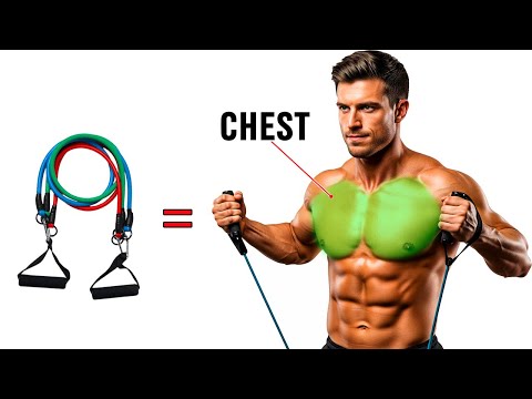 Chest workout with Resistance Band at home ( 6 New Exercises )