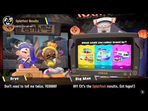 Splatoon 3 - Summer Nights 2025 Splatfest Results - Land vs. Sea vs. Air)