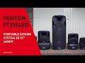 Portable PA System with Bluetooth & Wireless Mics - Fenton FT215LED