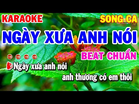 Kraoke Ngày Xưa Anh Nói Song Ca | Nhạc Sống Beat Chuẩn | Karaoke Thanh Hải