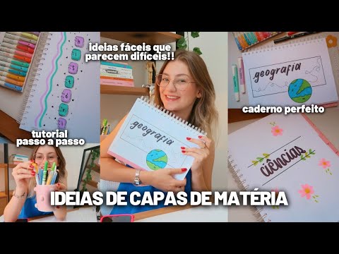 Ideias de capas de matérias para 2025 | tutorial completo