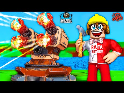 O dia que Criei uma NOVA TORRETA no BUILD A BOAT Roblox *desculpa pela falha