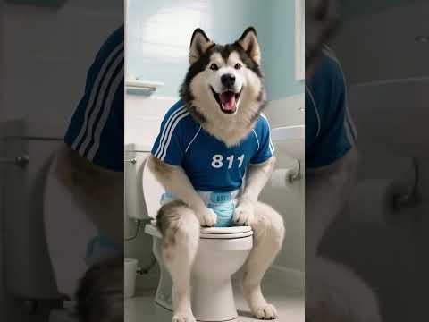 Alaskan dog says, "Oh my God, give me a lollipop!