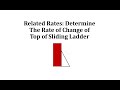 Ladder Problems and Related Rates