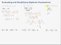 Algebraic Expressions and Simplification