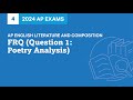 Analyzing Poetry: Free-Response Strategies