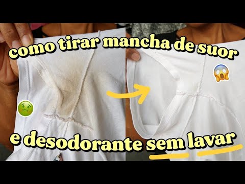TIRA MANCHA de SUOR da CAMISETA  e CAMISA BRANCA SEM LAVAR / SEM ALVEJANTE / ELIMINA MAU CHEIRO