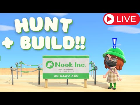 Mini Hunt and First Neighborhood Build!! - MINI WEEK DAY 2 | acnh live