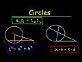 Circle Geometry Relationships and Theorems
