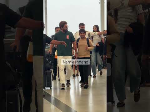 Allu Arjun with family papped at airport