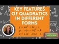 Key Features of Quadratics Across Different Forms