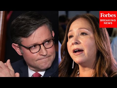 YouTube video thumbnail: Speaker Johnson Reacts To Lawsuit From Arizona AG Over Adelita Grijalva's Swearing-In Delay