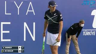 Adrian Andreev (Q, #564) vs. [4] Alex De Minaur ATP Antalya, Turkey (R16) 09.01.2021.