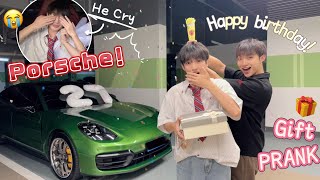Gave Boyfriend A Porsche Sports Car For His Birthday🎁,He Ended Up Crying😢!? Birthday Gift Prank🥰