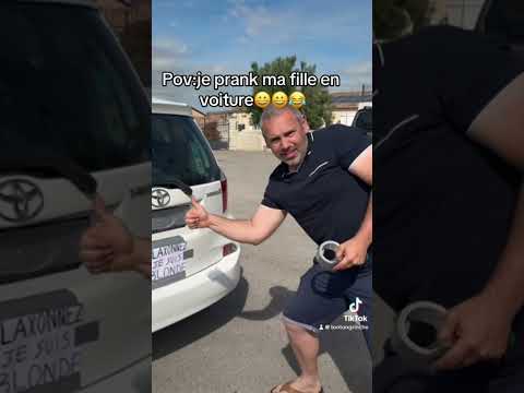 Je prank ma fille en voiture #humour #prank #voiture