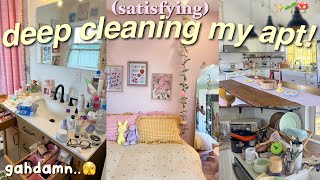 EXTREME DEEP CLEANING MY APARTMENT! *satisfying* this is the motivation u need (life refresh✨)