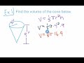 Cone Volume and Characteristics